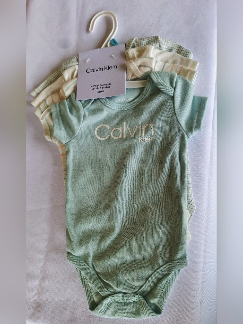 NWT Calvin Klein 4 Pack Baby One-Piece Bodysuit
